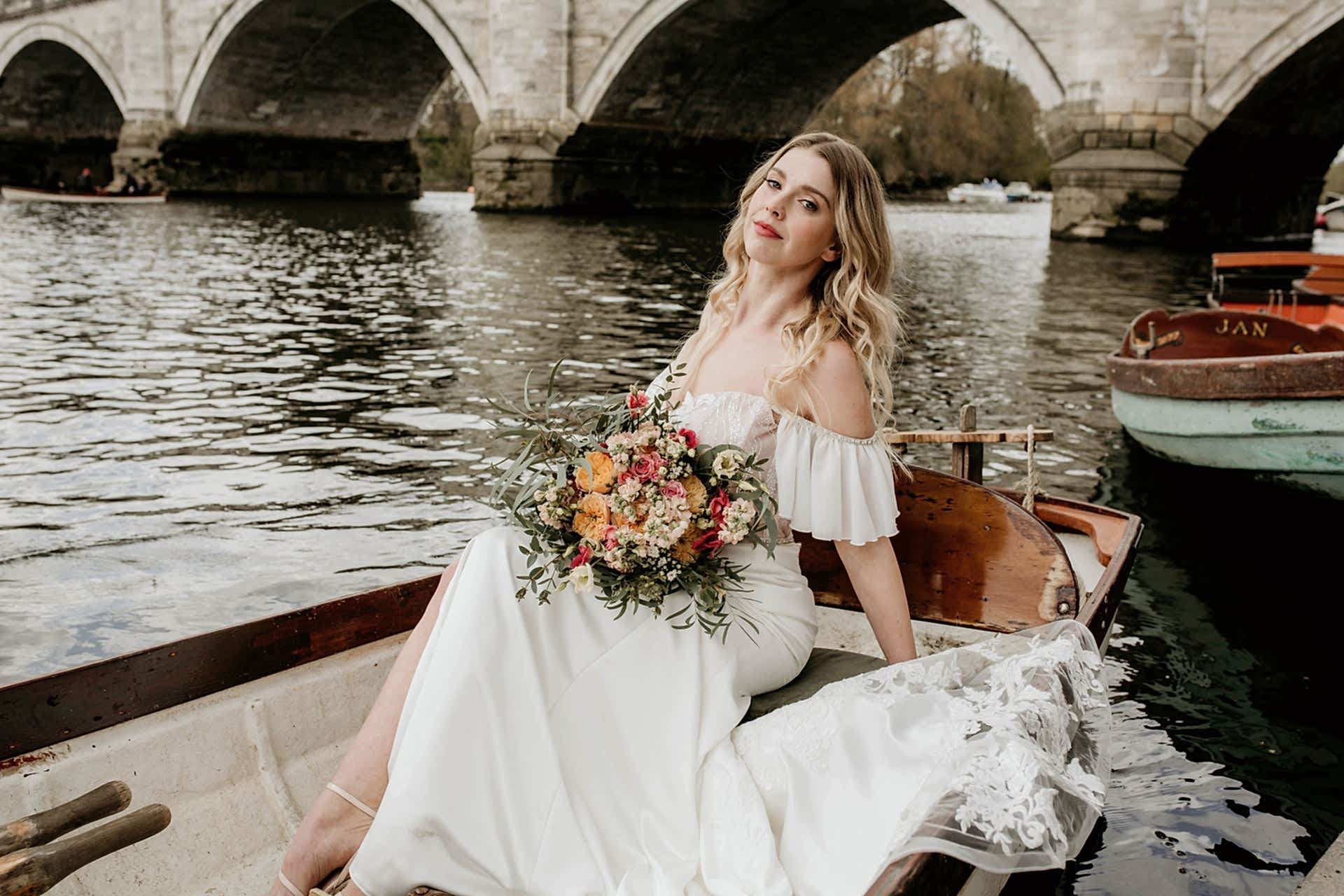 bride on the boat 